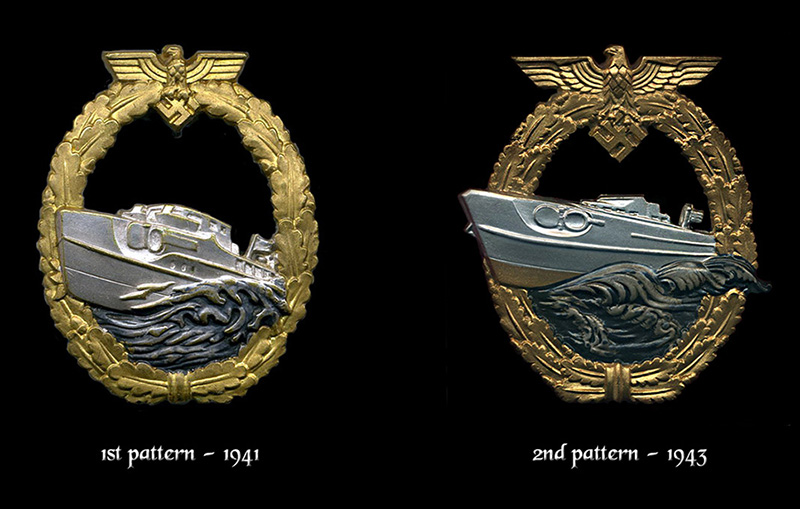1st an 2nd pattern E-Boat badges